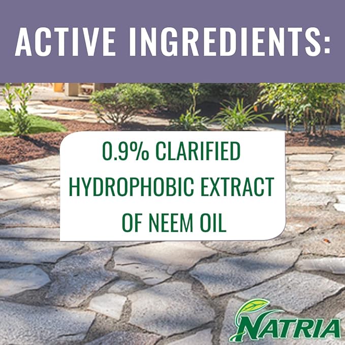 Natria Neem Oil Spray for Gardening - Ready-to-Use - Pest Control & Disease Control - Use for Houseplants and Home Gardens - 1 gal Bottle