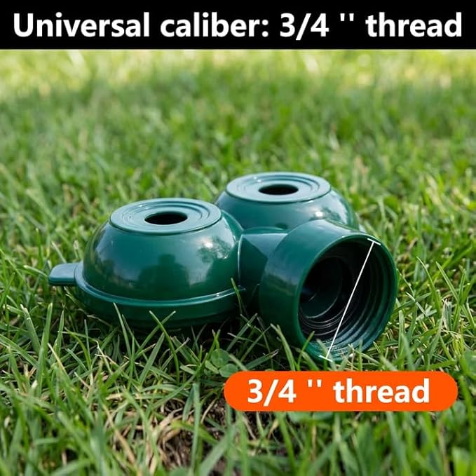 2 Pcs Twin Spot Stationary Sprinkler, Heavy-Duty Metal Dual Circle Sprinkler, Garden Spot Water Spray for Outdoor Yard Lawn Plants Irrigation