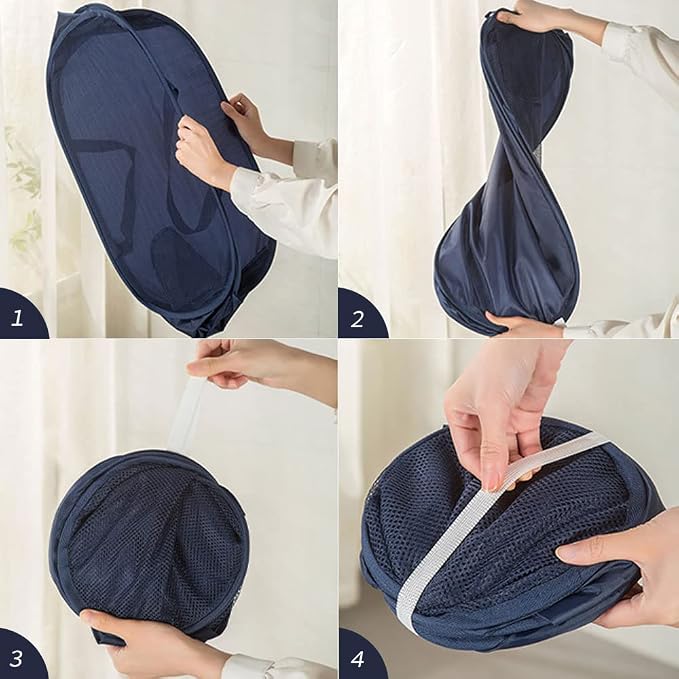 4 Pcs Collapsible Laundry Baskets, Pop-up Laundry Hamper | Foldable Laundry Basket, Dirty Clothes Basket for Clothes & Home Organization