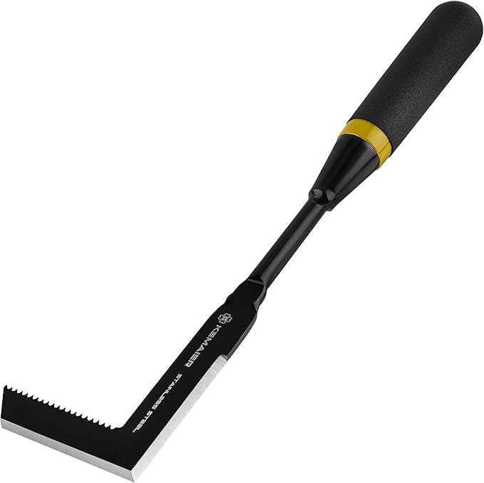 Kemaier Weeding Tool - Heavy Duty Stainless Steel Weed Remover Tool for Driveway Crack Weeding and Sidewalk Pavement Weed Removal, Efficient Weed Puller Tool for Narrow Gaps and Brick Joints