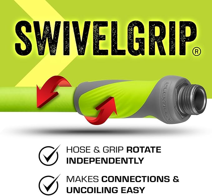 Flexzilla Garden Hose with SwivelGrip, 5/8 in. x 75 ft., Lightweight All-Weather Water Hose, Durable and Flexible, Leak-Free Connections