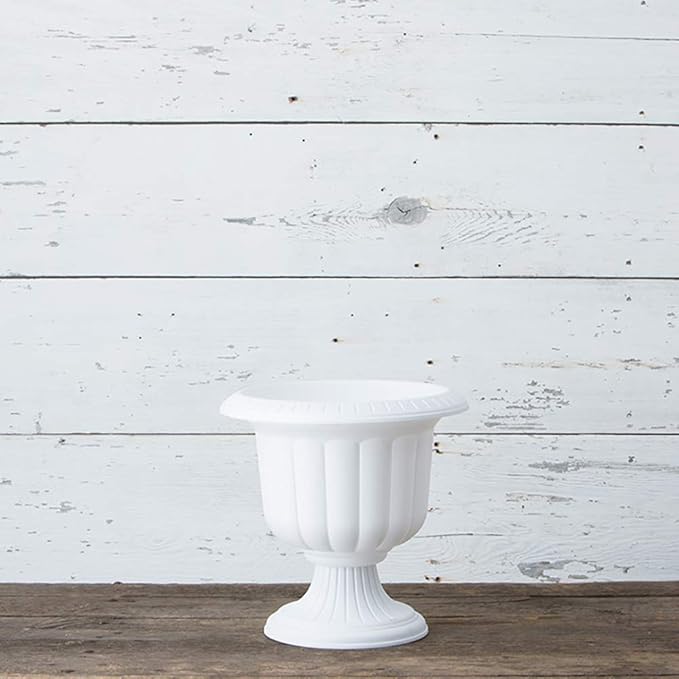 Root & Vessel Classic Urn, White, 14-Inch