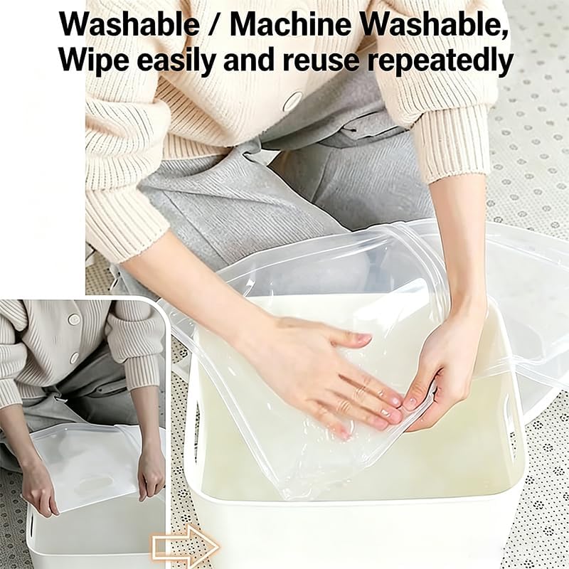Clear Garment Bags 24x71 Inch, 5 Pack Waterproof Dustproof Full Zipper Hanging Clothes Covers, Foldable Moisture Proof Visible Suit Storage Bags For Suits Coats Costume Home Closet Travel