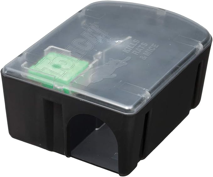 Tomcat Rat & Mouse Bait Stations, 4 Packages Each with 1 Prefilled Station | Tomcat Rat & Mouse Killer, Child & Dog Resistant, Disposable Station - Indoor/Outdoor Use, Weather Resistant, Easy Monitoring