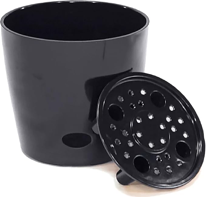 7” Self-Watering Pot – Eco-Friendly Bamboo Planter, Biodegradable & Plastic-Free, Indoor/Outdoor Plant Pot with Built-in Water Well for Healthy Root Growth