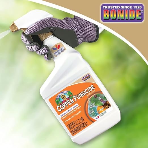 Bonide Captain Jack's Copper Fungicide, 32 oz Ready-to-Use Spray for Organic Gardening, Controls Common Diseases (Pack of 6)