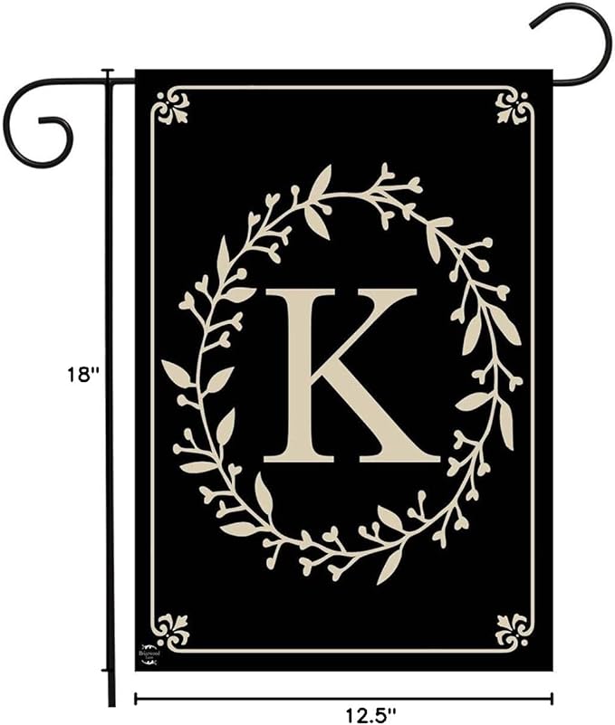 Briarwood Lane Classic Monogram Letter K Garden Flag