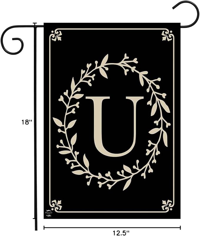 Briarwood Lane Classic Monogram Letter U Garden Flag