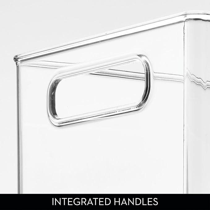 iDesign Stackable Fridge Bin, Set of 2, Clear