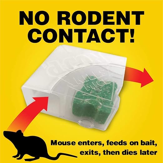 d-Con Disposable Corner Fit Mouse Bait Station - 0.5 Oz (Pack of 6)