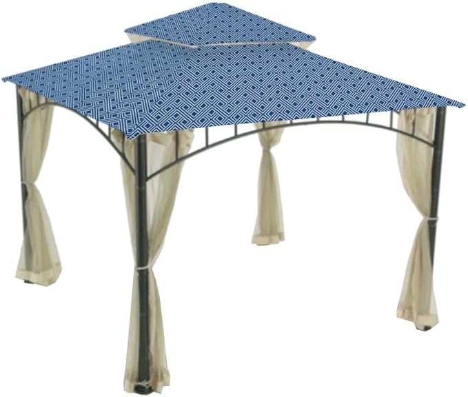 Garden Winds Replacement Canopy Top Cover for The Madaga Gazebo - Midnight Trellis