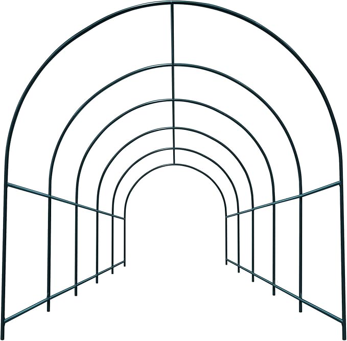 Strong Camel Greenhouse Replacement Frame for Larger Hot Garden House , Support Arch Frame Climbing Plants/Flowers/Vegetables (16.4'x 7' x 7.2')