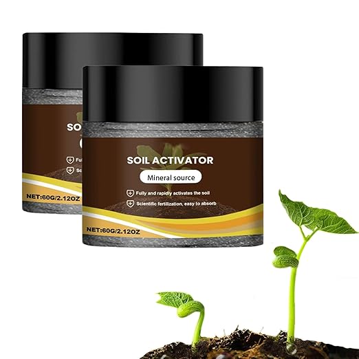 Soil Activator Organic Water-Soluble Soil Improvement Loosening Agent - Boost Root Development & Plant Growth for Vegetables, Flowers, Lawns, Gardens & All Indoor/Outdoor Plants 60g (2PCS)