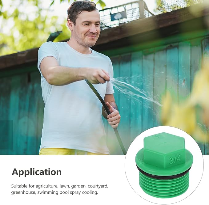 Baluue 10pcs Garden Hose Plugs and Caps, 3/4" Plastic Tubing Stoppers, PPR Material, Prevents Leakage, Ideal for Garden Splitters, Manifolds, Rain Barrels & Winterizing
