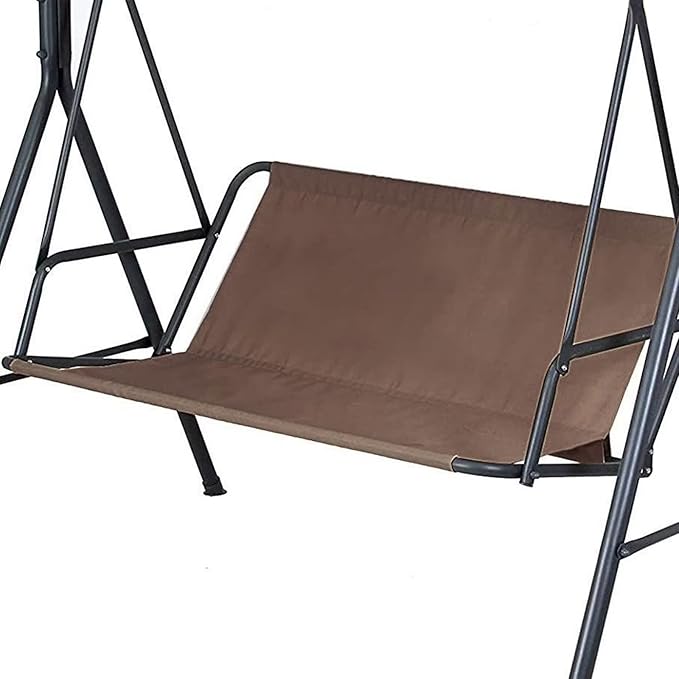 Swing Seat Cover Replacement, 600D Thickened Oxford Waterproof Chair Bench Replacement Cover Outdoor for 2/3 Seat Patio Garden Swing Chair(Coffee, XXL - 58.3x19.7x19.7in)