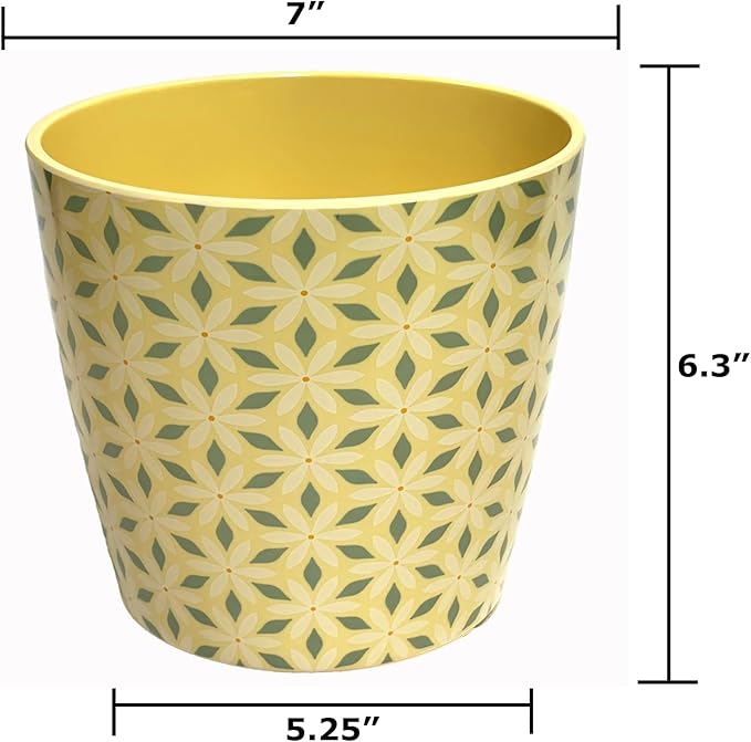 7” Self-Watering Pot – Eco-Friendly Bamboo Planter, Biodegradable & Plastic-Free, Indoor/Outdoor Plant Pot with Built-in Water Well for Healthy Root Growth