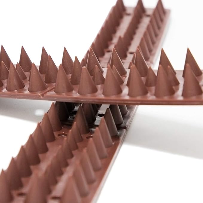 20 Pack 20 Ft Bird Spikes Defender Cats Scare Spikes, Critters Anti-Climbing Protect Fence Walls, Railing, Walls and Roof