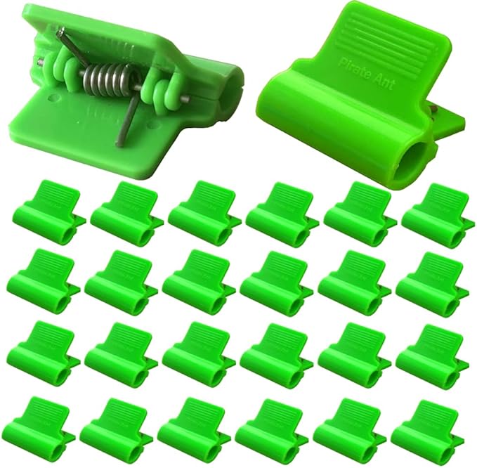 Greenhouse Clamps for 0.32-0.45inch Greenhouse Hoops, Garden Support Frame,Grow Tunnel,Plant Support Stakes.for Fixing Plant Cover,Plastic Sheeting,Film Row Cover,net.(30pcs)