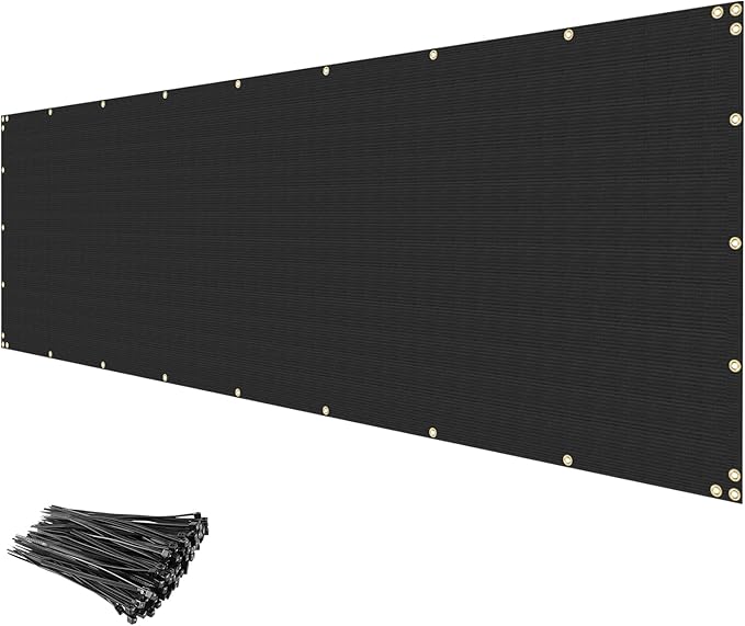Privacy Fence Screen 5' x 248 Fencing Cover Heavy Duty Mesh Windscreen Cloth for Outdoor Garden Patio Backyard Chain Link Fence Black