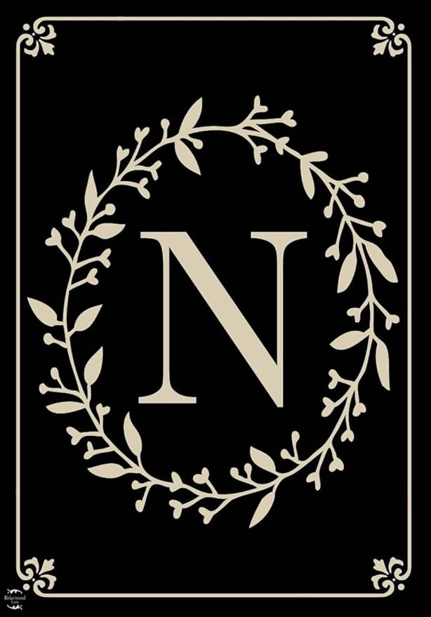 Briarwood Lane Classic Monogram Letter N Garden Flag