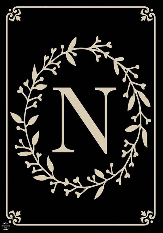 Briarwood Lane Classic Monogram Letter N Garden Flag
