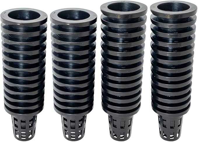 50 Pack 1.77" Garden Plastic Slotted Mesh Net Cups Pots, Round Heavy Duty Home Garden Bucket Basket Plant Nursery Pots for Hydroponics/Aquaponics/Orchids/Rockwool Cubes (Black)