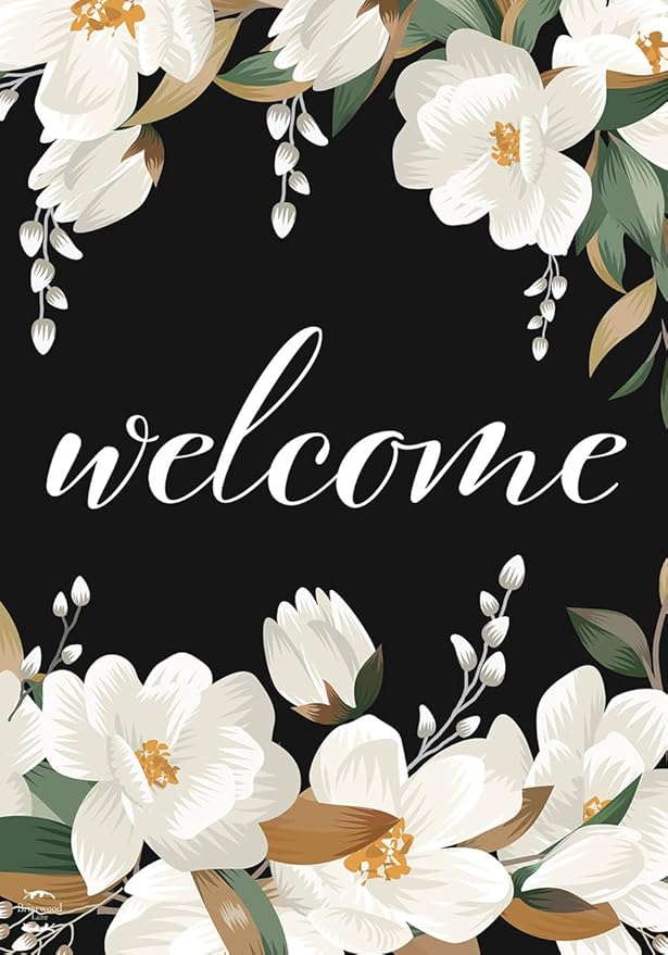 Briarwood Lane White Magnolias Spring Garden Flag