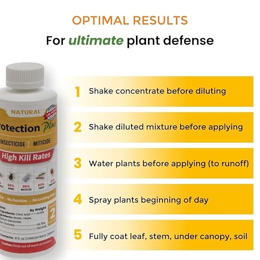 Environmental Plant Management Protection Plus Concentrate | Oil-Free Contact Insecticide for Plants | Kills Aphids, Whiteflies, Spider Mites & Other Soft-Bodied Pests | Natural | Indoor & Outdoor Use