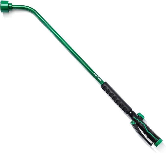Rain Bird TRNZLWAND36 36" Watering Wand Garden Hose Nozzle, Front Trigger, Carbon Fiber Texture, Shower Spray Pattern