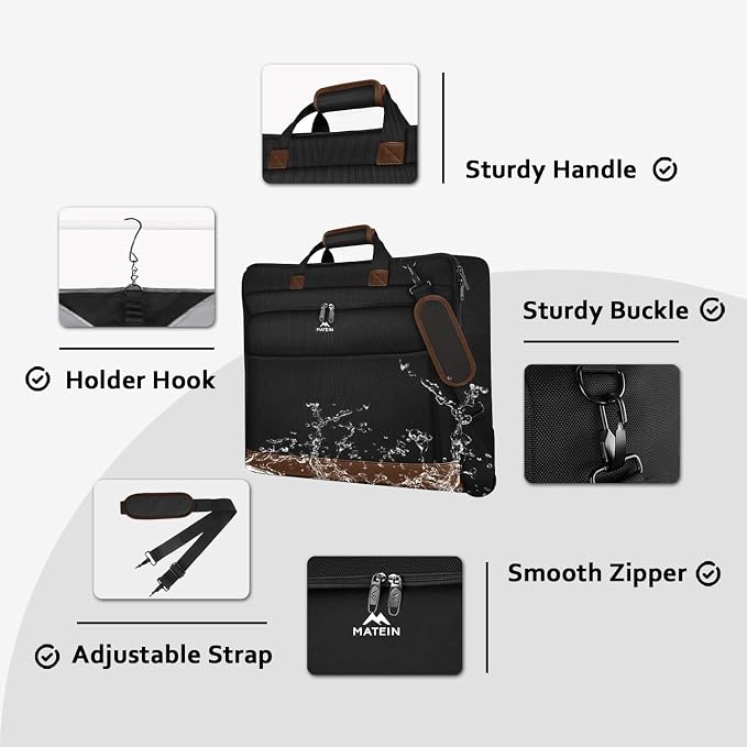 MATEIN Suit Garment Bag for Travel, Large Garment Bags for Hanging Clothes