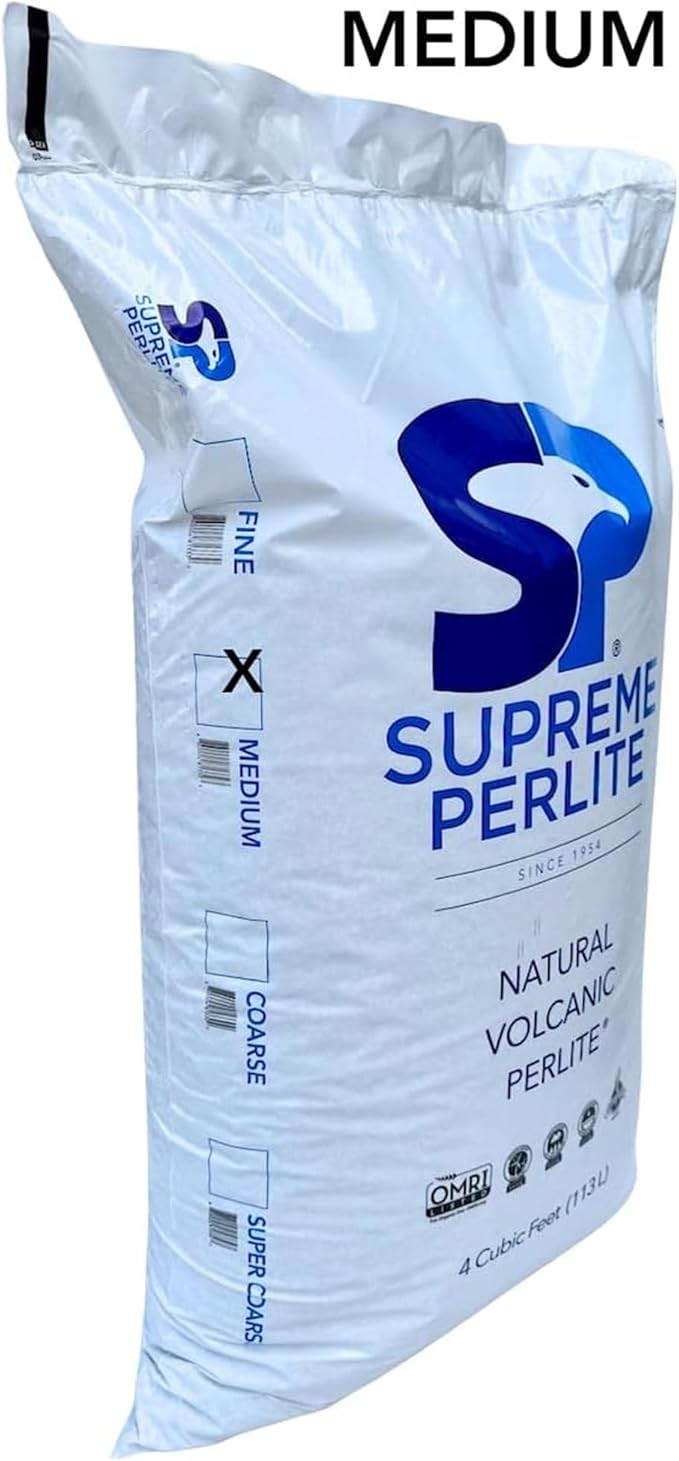 Supreme Perlite 2 Pack Medium Horticultural Perlite for Potting Soil, Seed Starting, Propagation, Organic Gardening & Soil Aeration, 4 Cu Ft Bag