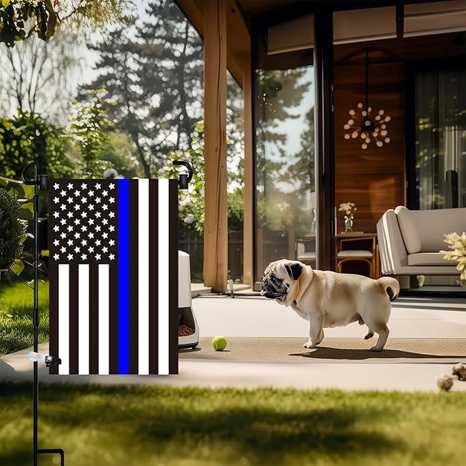 Garden Flag Pole Stand Holder, 4 Pack Garden Flags for Outside with Flag Stopper and Clip Waterproof Powder-Coated Paint for Flag Pole Holder for Outside House,Yard Flags for Outside