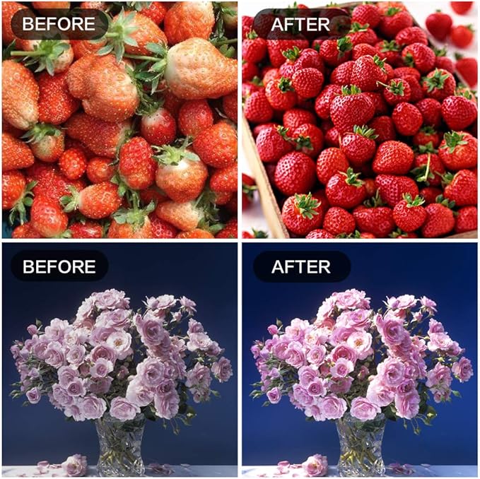 6 Pack LED Grow Light Bulbs A19 Bulb, Full Spectrum Plant Light Bulb, 9W E26 Grow Bulb Replace up to 80W, Grow Light for Indoor Plants, Flowers, Greenhouse, Indore Garden, Hydroponic