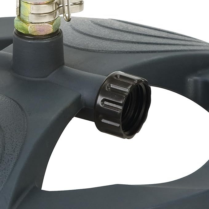 Melnor 65195AMZ Pulsating Lawn Sprinkler with Weighted Base- Adjustable Spray Pattern - Waters Up to 85' Diameter - Durable All-Metal Construction - Easy Unit-to-Unit Connections