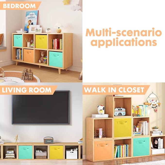 ShellKingdom Storage Bins, Foldable Fabric Storage Cubes And Cloth Storage