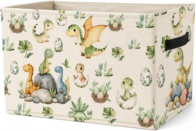 Dinosaur Basket for Toys Foldable Storage Box for Home Organizer