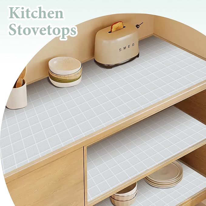 Drawer and Shelf Liner for Kitchen Cabinet: 17 in X 30 Ft Non Slip
