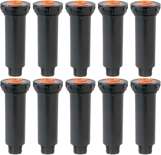 Rain Bird 1800 Series Pop-Up Sprinklers 10 PACK - Nozzles NOT included - RainBird 4" 1804 model pop up irrigation sprinkler for lawn, yard, garden, planter beds
