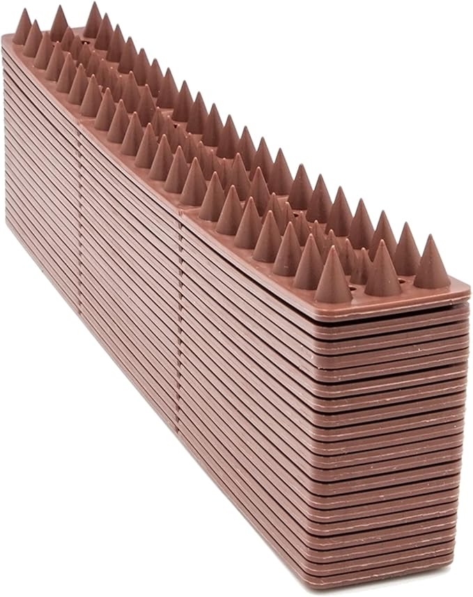 20 Pack 20 Ft Bird Spikes Defender Cats Scare Spikes, Critters Anti-Climbing Protect Fence Walls, Railing, Walls and Roof