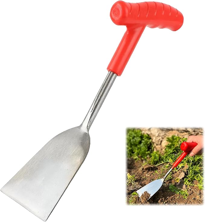 Garden Shovel Garden Hand Trowel, Multifunctional Flat Garden Trowel for Planting, Weeding, Transplanting, Digging, Remove Weeds and Roots, Small Weeding Tool for Gardening Hand Tool (1pcs)