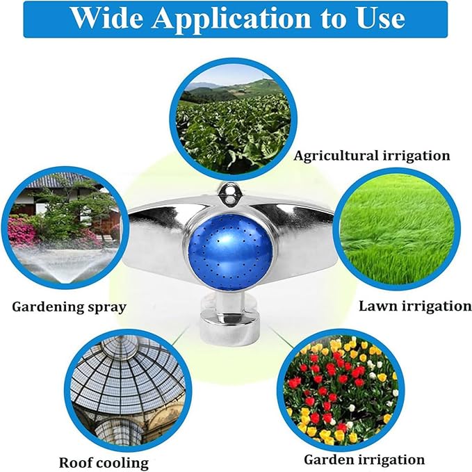 360 Degree Metal Spot Sprinkler,Small Sprinkler Garden for Small Areas Lawn Sprinklers for Yard Circle Pattern with Gentle Water Flow Garden Watering (2, Blue)