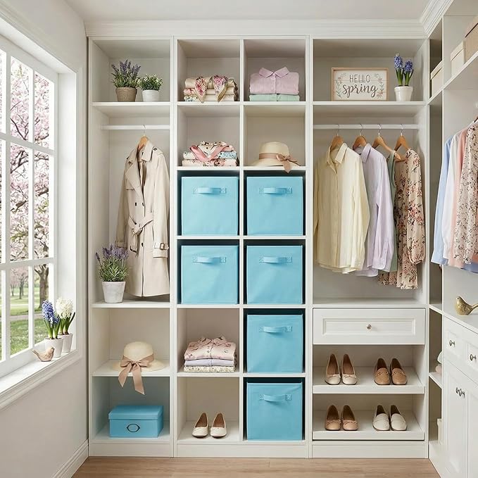 ShellKingdom Storage Bins, Foldable Fabric Storage Cubes And Cloth Storage
