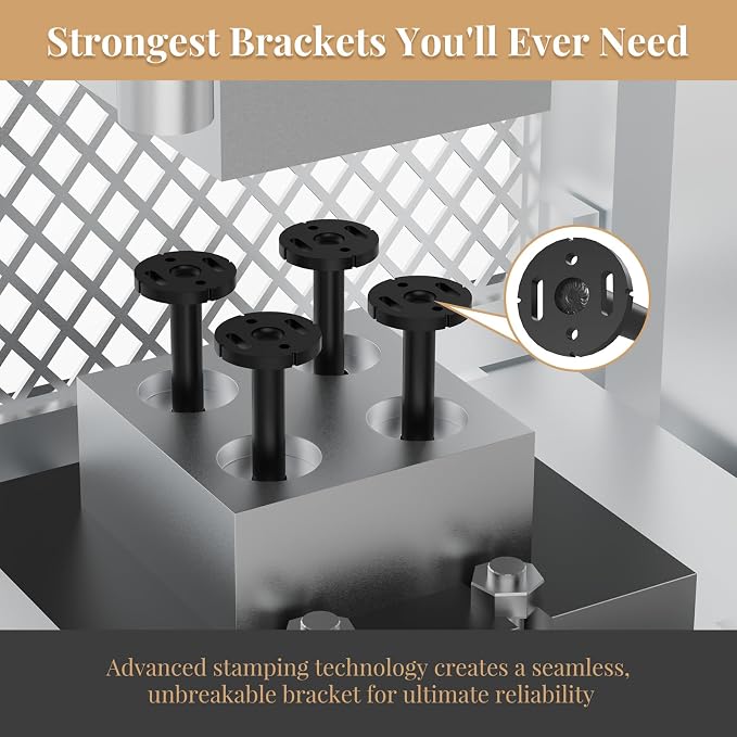 4pcs Wall Shelf Brackets Heavy Duty Floating Shelf Bracket Hidden,Invisible Black Shelving Brackets Decorative Floating Shelf Hardware Heavy Duty,Metal Shelf Support Bracket (10 inch-4pcs)
