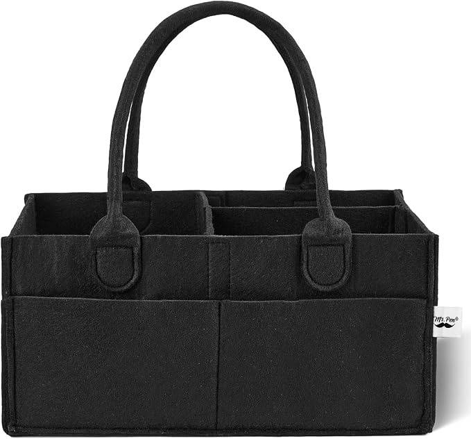 Mr. Pen- Baby Diaper Caddy Organizer, Black, Medium