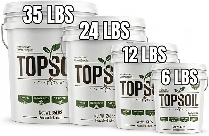 All Purpose Topsoil 24 lb Pail, Organic Potting Soil and Planting Mix, Root Boosting Garden Soil for Indoor Outdoor Houseplants, Flowers, Vegetables, Herbs, Shrubs, Raised Beds and Containers