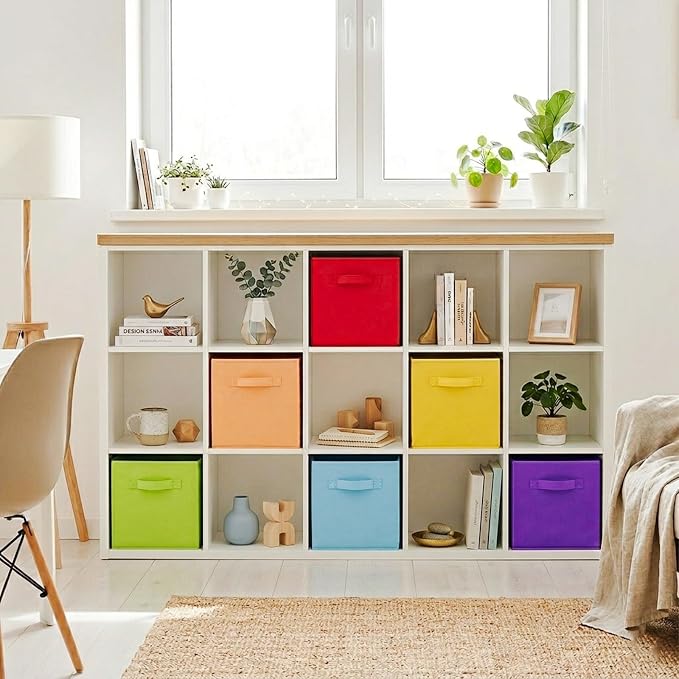 ShellKingdom Storage Bins, Foldable Fabric Storage Cubes And Cloth Storage