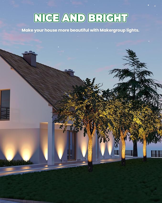 MR16 LED Bulb, Outdoor Landscape MR16 Light Bulbs, 3W Gu5.3 Bi-pin Base 12V Low Voltage LED Spotlights Warm White 2700K-3000K for Landscape Lighting Garden Yard Lights 6-Pack