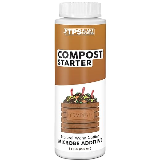 Compost Starter & Compost Accelerator – Liquid Compost Booster for Faster Breakdown & Richer Compost, 8 oz