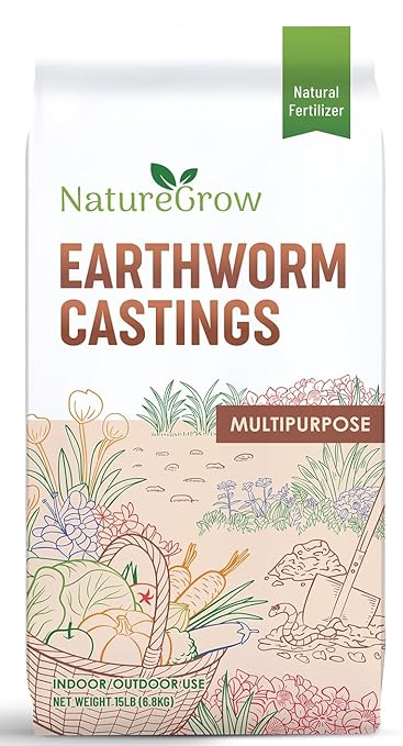 Earth Worm Castings 40LB - Organic Fertilizer Includes Humic Acid - Pure Worm Castings for Gardening