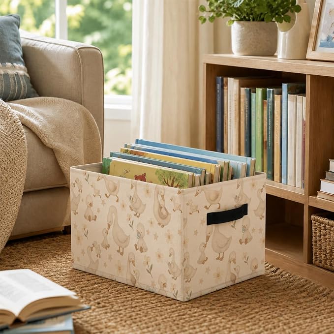 Goose Toy Box Foldable Organizer Bin for Bedroom Storage